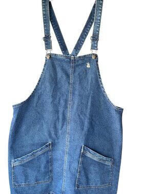 Wild Fable Blue Denim Overall Dress With Adjustable Straps & Front Pockets